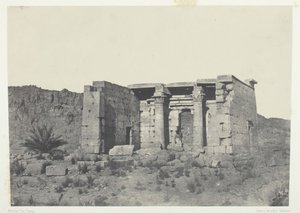 معبد طافيه القديم ، النوبة ، 184951 ، طبعت 1852. بواسطة ماكسيم دو كامب