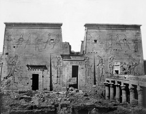 معبد فيلة ، النوبة ، مصر ، 1852 بواسطة ماكسيم دو كامب