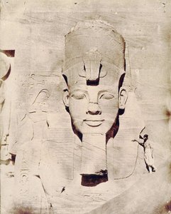 سافر إلى مصر مع فلوبير ، تصوير ماكسيم دو كامب. عملاق أبو سمبل (أبو سمبل). بواسطة ماكسيم دو كامب