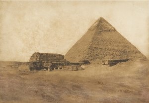 منظر للهرم الثاني ، مأخوذ من الجنوب الشرقي ، ديسمبر ١٨٤٩. بواسطة ماكسيم دو كامب