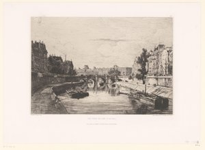 منظر لجسر بونت سان ميشيل في باريس جائزة Vue du pont St. Michel (العنوان على الكائن)