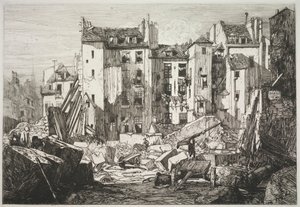 هدم فتح شارع المدرسة ، 1862.