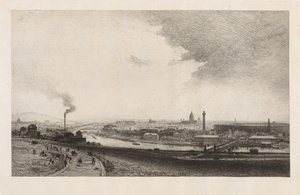باريس عام 1867 ، منظر من تروكاديرو ، 1867. بواسطة مكسيم لالان