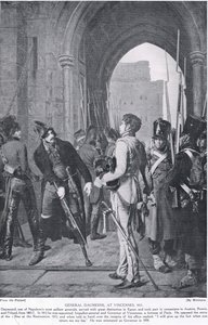 الجنرال Daumesnil في Vincennes ، 1815 ، رسم توضيحي من "تاريخ الأمم لهاتشينسون" ، ج .1910 بواسطة ميلانك