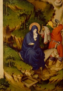 رحلة إلى مصر ، تفاصيل من اللوحة اليمنى لمذبح Champmol ، بقلم Melchior Broederlam (كاليفورنيا 1355-ca 1411) ، تمبرا على خشب بواسطة Melchior Broederlam
