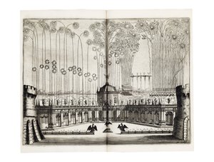 الألعاب النارية بمناسبة زفاف ليوبولد الأول (1640-1705) ، الإمبراطور الروماني المقدس ، ومارجريت تيريزا من إسبانيا (1651-1773) في فيينا ، ديسمبر 1666 بواسطة ملكيور كوزيل
