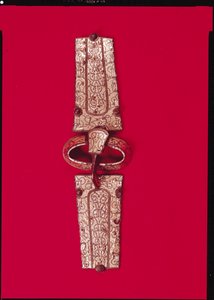 إبزيم الحزام ، من المقبرة في Escolives-Sainte-Camille ، Yonne (silver) بواسطة الميروفنجية