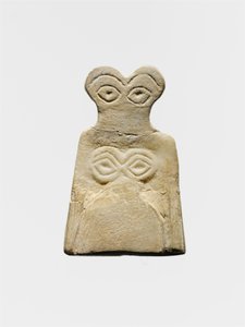 صنم عين أوروك الأوسط ، حوالي 3700-3500 قبل الميلاد (مرمر جبسي) بواسطة مدرسة بلاد الرافدين