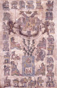 وثيقة مضيئة من المكسيك ، تظهر شعار النبالة لنائب الملك سوتومايور ، c.1645 بواسطة المدرسة المكسيكية