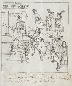 Ms Hunter 242 f.256r Evangelical Battle من هيستوريا دي تلاكسكالا بقلم دييغو مونوز كاماراجو بواسطة المدرسة المكسيكية