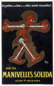الإعلان عن كرنك Velo المصنوع من الفولاذ الصلب. رسم ميشيل ليبو