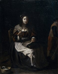 A woman sewing (oil on canvas) بواسطة مايكل (أتر. إلى) سويرتس