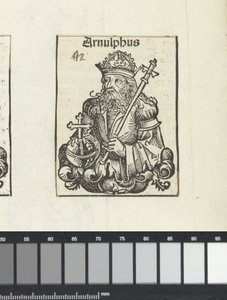 Arnulf of Carinthia ، من "Liber Chronicarum" لهارتمان سكل ، نورمبرغ بواسطة مايكل (ورشة عمل) Wolgemut أو Wolgemuth
