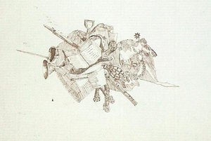 رسم من سجل قصاصات مايكل فاراداي (قلم وحبر على ورق)
