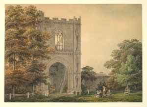 البوابة المدمرة في الدير ، Bury St Edmunds ، 1788-1801