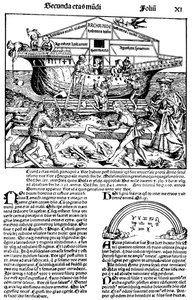 صفحة من كتاب The Nuremberg Chronicle ، بقلم هارتمان شيدل ، 1493.