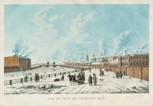 جسر سيميونوفسكي في سانت بطرسبرغ عام 1813