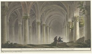 داخل القسطنطينية منظر داخلي لصهريج Yéré-Batan-Serai أو قصر تحت الأرض في القسطنطينية (العنوان على الكائن) بواسطة ميشيل فرانسوا بريولكس