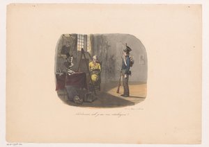 الجندي هو نموذج للرسام في مرسمه شيلدينار ، هل تود إلغاء اشتراكي؟ (العنوان على الكائن) بواسطة ميشيل مورو