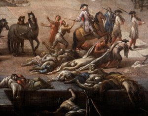 منظر لمبنى البلدية (مرسيليا) أثناء طاعون عام 1720