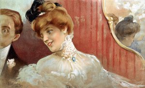 امرأة في الحفلة - كرومو. بواسطة Simondy بواسطة ميشيل سيمونيدي