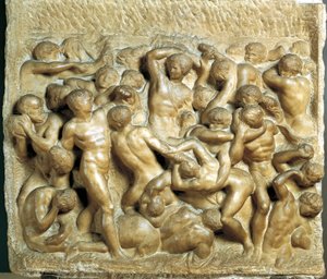 Battle of Lapiths against Centaurs بواسطة مايكل أنجلو بوناروتي