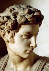 إيطاليا ، فلورنسا ، الكنيسة المقدسة الجديدة في كنيسة ميديشي في كنيسة سان لورينزو ، جوليانو دي ميديتشي ، تفاصيل من قبر جوليانو دي ميديشي ، دوق نيمور بواسطة مايكل أنجلو بوناروتي