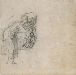 صفحة من كتاب رسم: امرأة بالسواد ، 1490-1560 بواسطة مايكل أنجلو بوناروتي