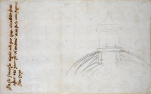 رسم تخطيطي يوضح انضمام الفانوس والقبة ، ودراسات أخرى للقديس بطرس ، 1490-1560 بواسطة مايكل أنجلو بوناروتي