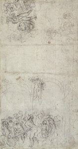 دراسة عن الحكم الأخير (قلم وقلم رصاص على ورق) (الصفحة الرئيسية) بواسطة مايكل أنجلو بوناروتي