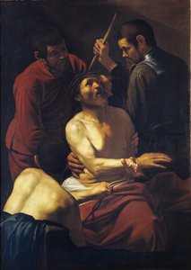 توج المسيح بالأشواك ، ج. 1605. بواسطة مايكل أنجلو كارافاجيو