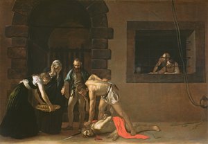 قطع رأس القديس يوحنا المعمدان 1608 بواسطة Michelangelo Merisi Caravaggio
