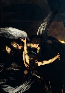Figures of angels, detail from Our Lady of Mercy or Seven Acts of Mercy, c.1606-07 (oil on canvas)