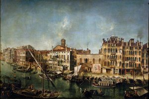منظر للقناة الكبرى من Fondamenta Del Vin ، 1736-1737. بواسطة ميشيل ماريشي