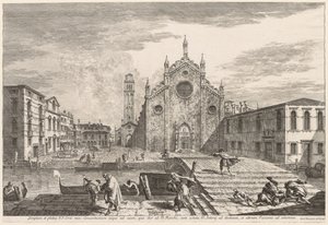 مناظر لمدينة البندقية: Campo dei Frari بواسطة ميشيل ماريشي