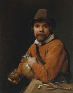 رجل يحمل إبريق ، كاليفورنيا. 1660.