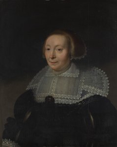 صورة لامرأة مع الياقة الدانتيل ، كاليفورنيا. 1632-35. بواسطة ميشيل جانز فان ميرفلت