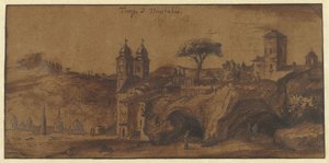 منظر لسفينة SS Trinità dei Monti في روما بواسطة فيليم فان نيولانت (الثاني) (رفض الإسناد)