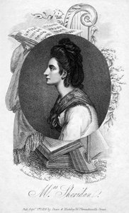 إليزابيث آن شيريدان ، مغنية إنجليزية من القرن الثامن عشر ، 1816. بواسطة وسيط