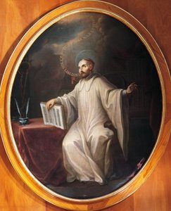 St Bernard of Clairvaux, attributed to Miguel Cabrera (1695-1768) بواسطة ميغيل (Attr. To) Cabrera