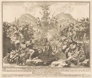 The Seconda Macchina للصين عام 1738: انتصار باخوس وسيريس بواسطة ميغيل دي سوريلو ، بعد كارل ماركوس توشر