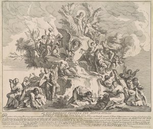 The Prima Macchina للصين عام 1739: جبل بارناسوس مع أبولو ، و The Muses ، و Pegasus بواسطة ميغيل دي سوريلو ، بعد بيير باروسيل ، بعد مايكل أنجلو سبيشي