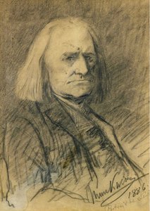 صورة فرانز ليزت (1811-1886) بواسطة مونكاسي ، ميهالي (1844-1900) بواسطة ميهالي مونكاسي