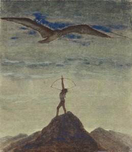 برج القوس (من دائرة "البروج") par Ciurlionis ، Mikalojus Konstantinas (1875-1911). تمبرا على ورق ، الحجم: 35،3x30،1 بواسطة Mikalojus Konstantinas Čiurlionis