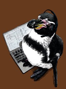 وظيفة New Job Penguin في Burnt Orange ، 2020 بواسطة مايك ديفيس