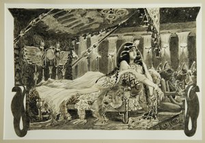 كليوباترا على السرير ، 1899 بواسطة ميخائيل الكساندروفيتش فروبل