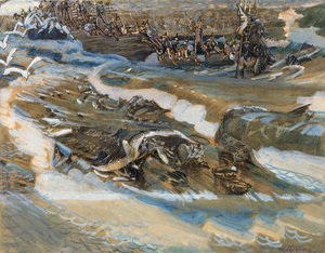 رسم توضيحي للقصة الخيالية للقيصر سالتان بقلم أ. بوشكين ، 1901 بواسطة ميخائيل الكساندروفيتش فروبل