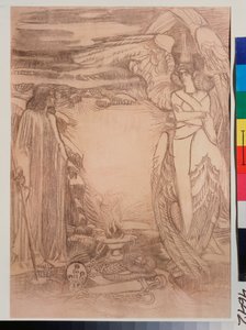رسم توضيحي pour le poeme Prophete de Alexandre Pouchkine (1799-1837) (رسم توضيحي لقصيدة النبي بواسطة بوشكين) - رسم ميخائيل ألكساندروفيتش فروبل (فروبيل) (1856-1910) ، متفائل على الورق بواسطة ميخائيل الكساندروفيتش فروبل