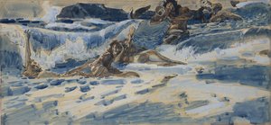 لعب naiads و tritons ، 1896-1898 بواسطة ميخائيل الكساندروفيتش فروبل
