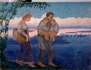 العودة للوطن - لوحة لميخائيل نيكولايفيتش ياكوفليف (1880-1942) ، زيت على قماش